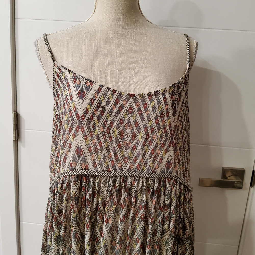 Free People Periscopes Plinted Pleated Babydoll Mini Dress Size M View 5